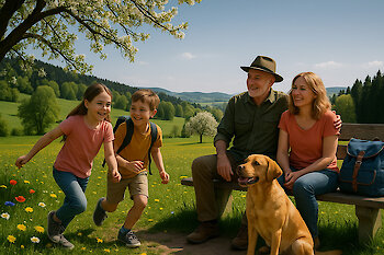 Wandern am Brotjacklriegel im Wanderurlaub im Bayerischen Wald.